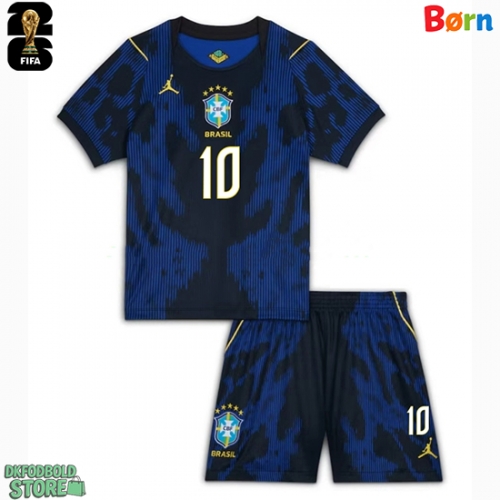 Brasilien Gabriel Magalhaes #3 Replika Babytøj Udebanesæt Børn VM 2026 Kortærmet (+ Korte bukser)